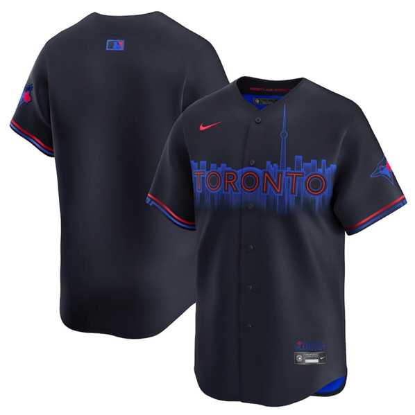 Men%27s Toronto Blue Jays Blank Black 2024 City Connect Limited Stitched Baseball Jersey Dzhi->mlb womens jerseys->MLB Jersey